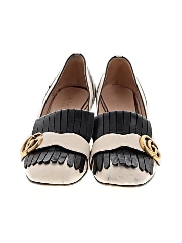 Gucci GG Marmont Zebra Fringe Block Heel Pumps  (view 2)