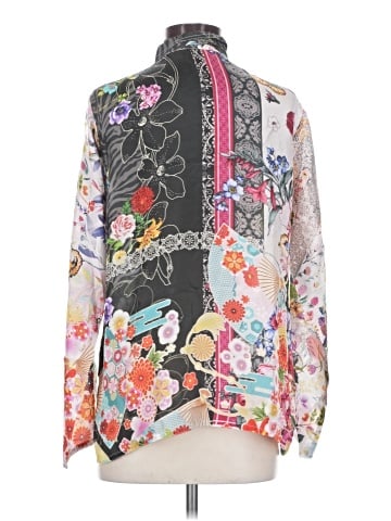 Johnny Was Long Sleeve Silk Top (view 2)