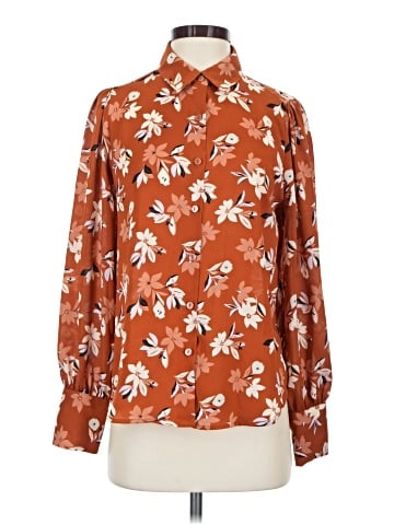 Ann Taylor Factory Long Sleeve Blouse (view 1)
