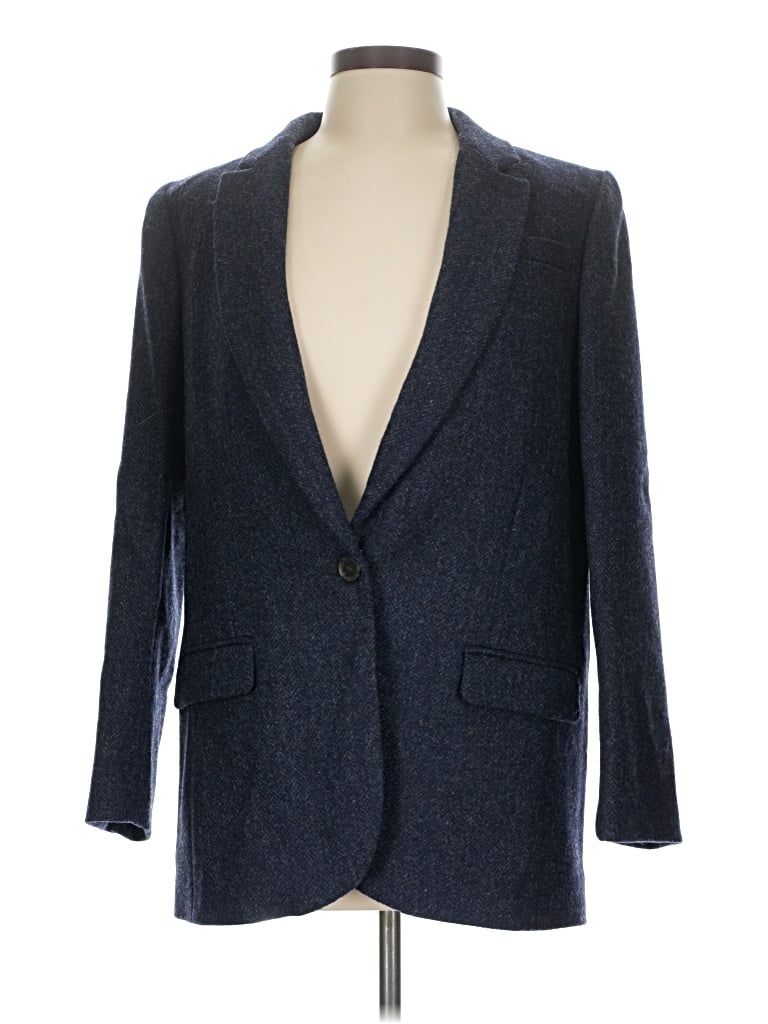 Pre-owned Jcrew Wool Blazer Jacket In Blue