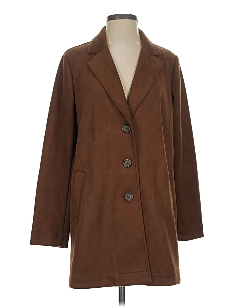 Pre-owned Jjill Coat In Brown