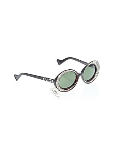 Gucci  Crystal-Embellished Oval Sunglasses (view 1)