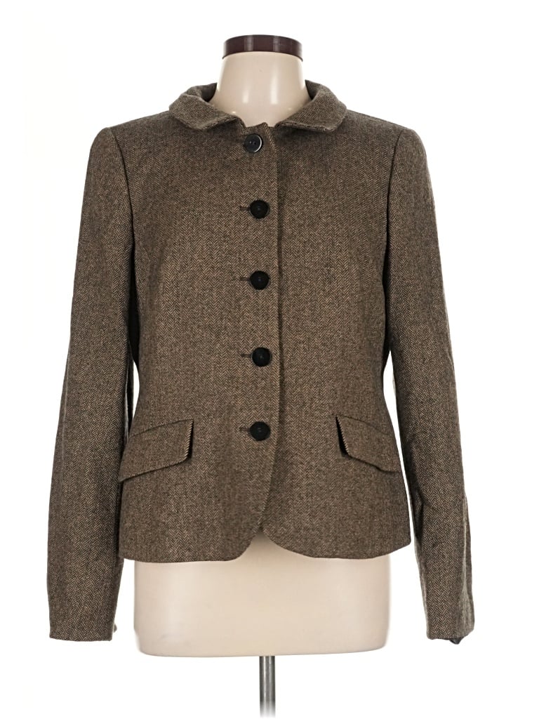 Pre-owned Nina Mclemore Wool Coat In Brown