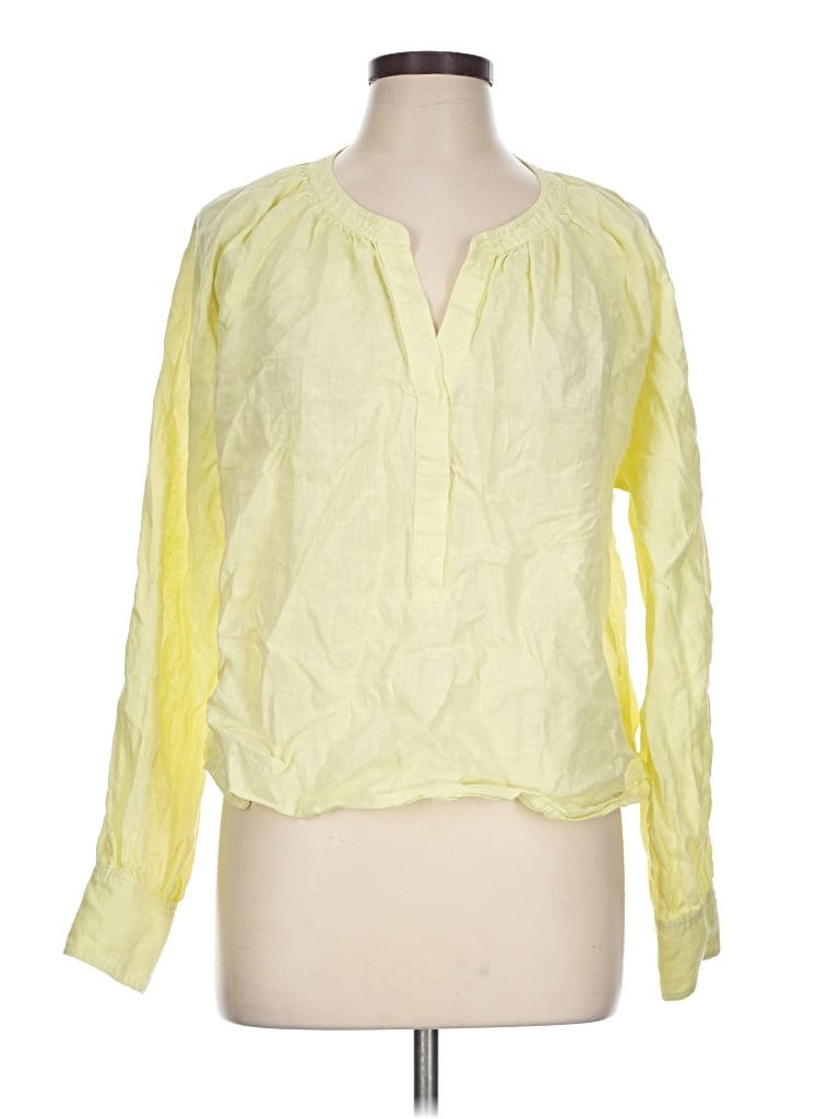 Pre-owned Jcrew Long Sleeve Blouse In Yellow