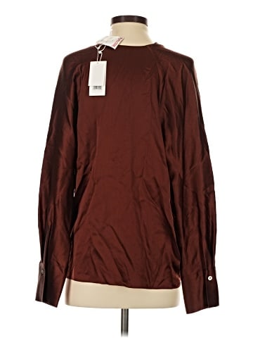 Vince. Long Sleeve Silk Top (view 2)