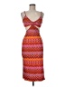No Comment Print Orange Cocktail Dress Size M - photo 1