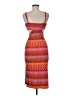 No Comment Print Orange Cocktail Dress Size M - photo 2