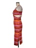 No Comment Print Orange Cocktail Dress Size M - photo 5