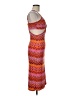 No Comment Print Orange Cocktail Dress Size M - photo 4