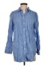 Talbots 100% Linen Blue Long Sleeve Button-Down Shirt Size S - photo 1