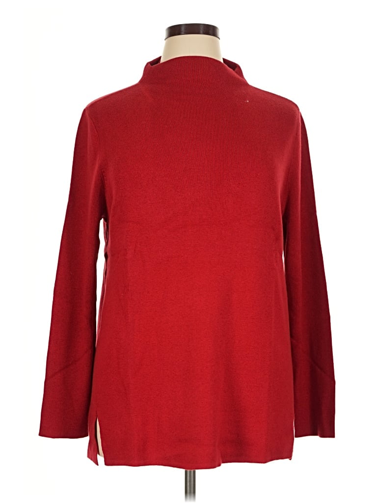Pre-owned Jjill Turtleneck Sweater In Red