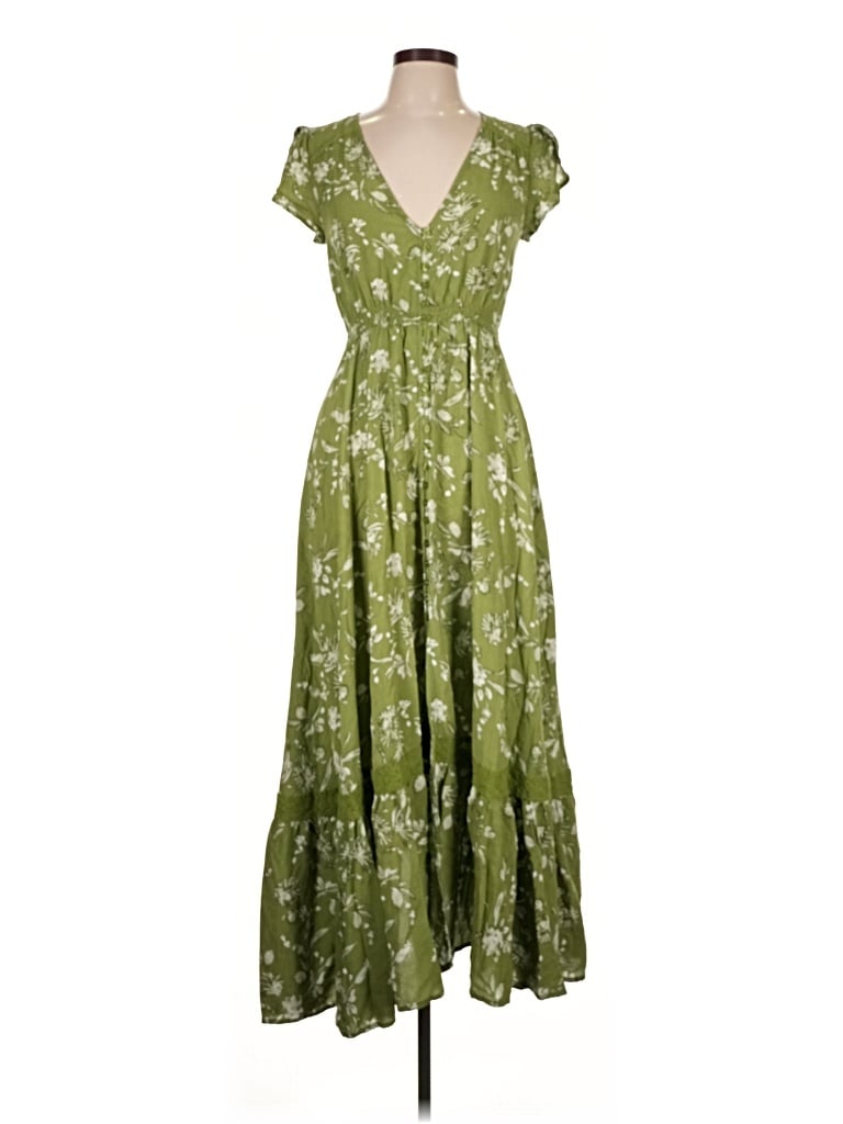 Pre-owned Jaase Casual Dress In Green