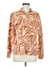 Quiksilver Animal Print Orange Long Sleeve Button-Down Shirt Size M - photo 1