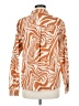Quiksilver Animal Print Orange Long Sleeve Button-Down Shirt Size M - photo 2