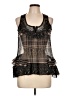 Solitaire 100% Polyester Black Sleeveless Blouse Size M - photo 1