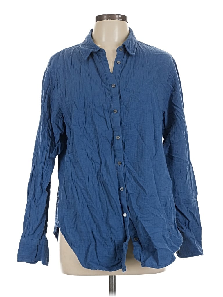 Pre-owned Boden Long Sleeve Button Down Shirt In Blue