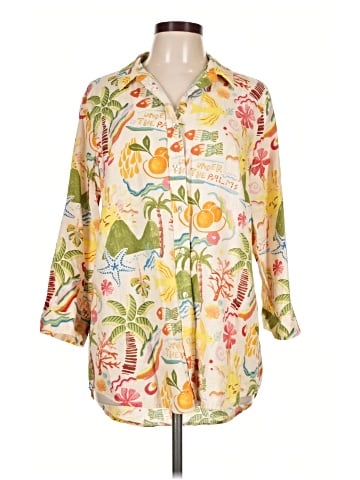 Calypso St. Barth 3/4 Sleeve Button-Down Shirt (view 1)