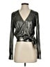 Ted Baker London Metallic Silver Long Sleeve Blouse Size 2 (0) - photo 1