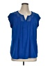 Daniel Rainn 100% Polyester Blue Short Sleeve Blouse Size XL - photo 1