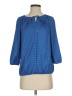 Ann Taylor 100% Polyester Blue 3/4 Sleeve Blouse Size XS - photo 1