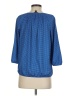 Ann Taylor 100% Polyester Blue 3/4 Sleeve Blouse Size XS - photo 2