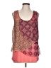 One World 100% Polyester Pink Sleeveless Blouse Size L - photo 1