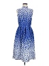 En Focus Studio 100% Polyester Polka Dots Blue Cocktail Dress Size 8 - photo 1