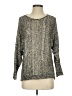 Dolce Cabo 100% Polyester Metallic Silver Pullover Sweater Size S - photo 1