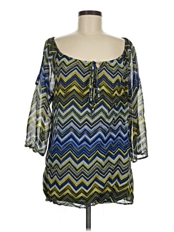 NY Collection 3/4 Sleeve Blouse (view 1)