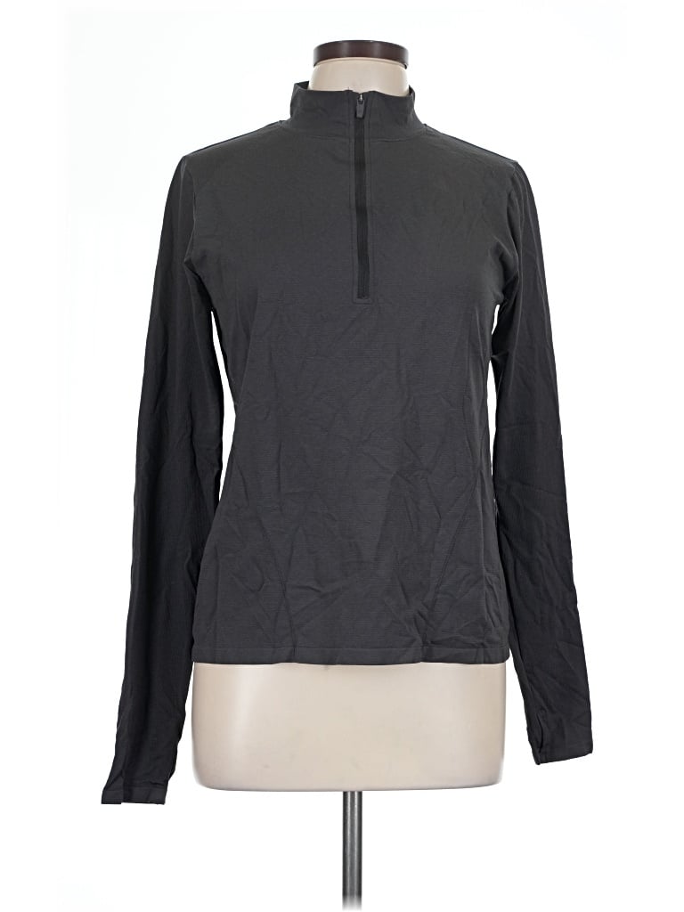Pre-owned Fabletics Track Jacket In Gray