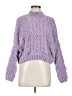 Pol 100% Polyester Purple Turtleneck Sweater Size M - photo 1