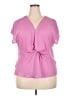 Ann Taylor Pink Short Sleeve Blouse Size XXL - photo 1