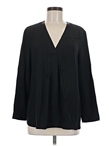 Lafayette 148 New York Long Sleeve Silk Top (view 1)