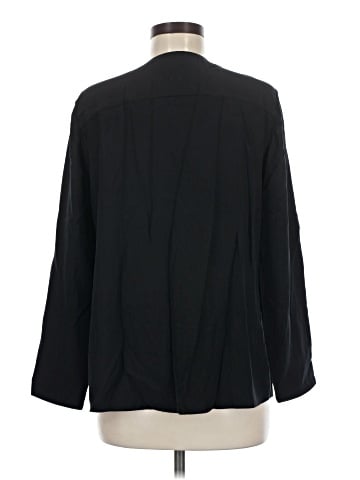 Lafayette 148 New York Long Sleeve Silk Top (view 2)