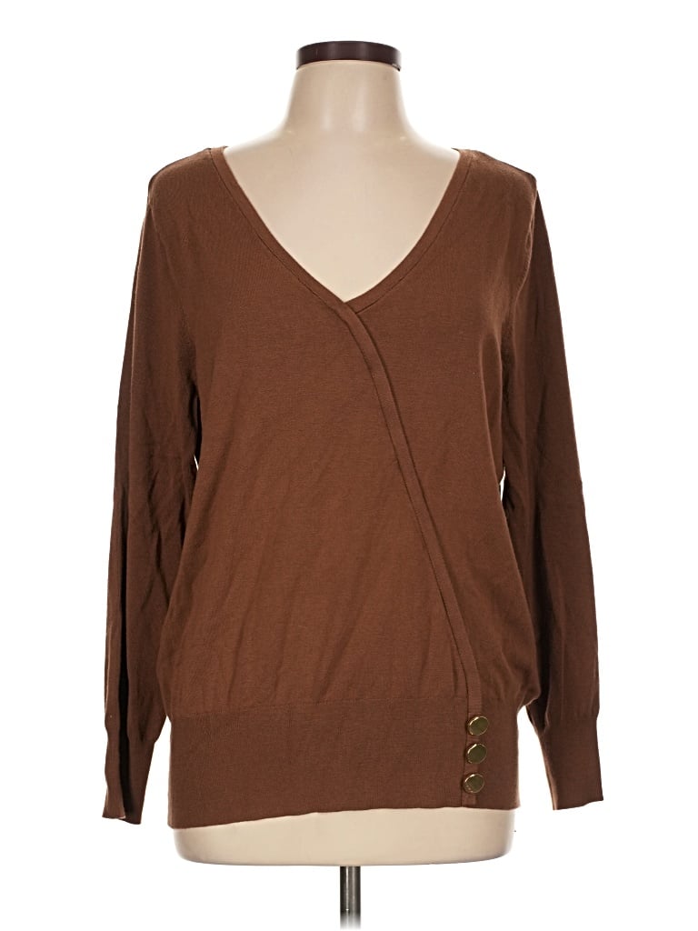 Pre-owned Jm Collection Pullover Sweater In Brown