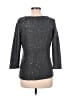 Anne Klein Metallic Silver Pullover Sweater Size M - photo 2
