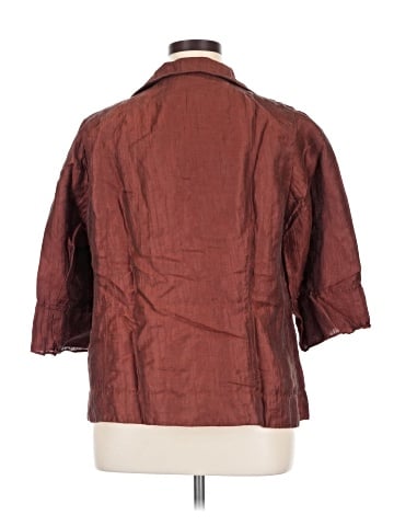 Jones New York Collection 3/4 Sleeve Button-Down Shirt (view 2)