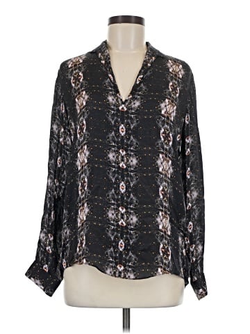 Theyskens' Theory Long Sleeve Silk Top (view 1)
