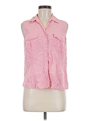 Notations Sleeveless Silk Top (view 1)