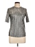 Atmosphere Metallic Silver Short Sleeve Turtleneck Size L (estimated) - photo 1