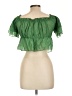 Lulus Green Short Sleeve Blouse Size L - photo 2