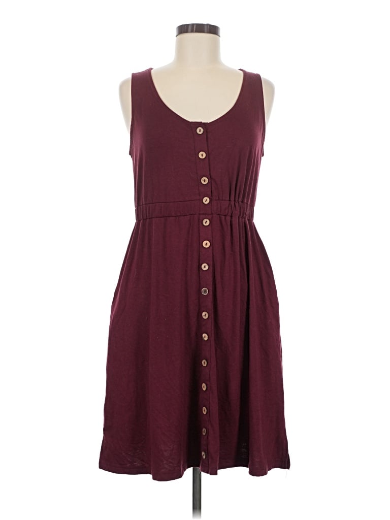 Pre-owned Btfbm Casual Dress In Burgundy