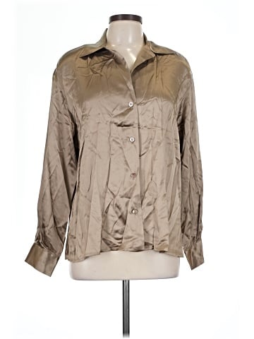 Linda Allard Ellen Tracy Long Sleeve Silk Top (view 1)