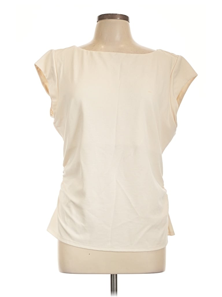 Pre-owned Les Serein Sleeveless Blouse In Ivory