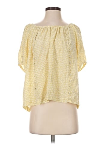 Sine Short Sleeve Silk Top (view 1)