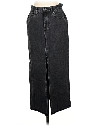 Madewell Denim Mid-Rise Maxi Skirt in Lunar Wash (view 1)
