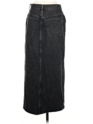 Madewell Denim Mid-Rise Maxi Skirt in Lunar Wash (view 2)