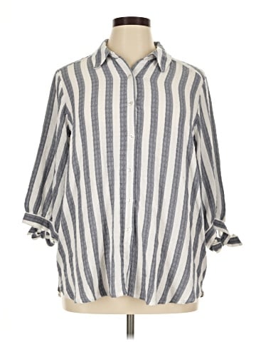 Jane and Delancey 3/4 Sleeve Button-Down Shirt (view 1)