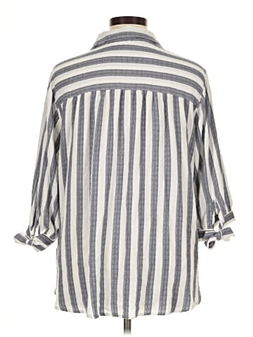 Jane and Delancey 3/4 Sleeve Button-Down Shirt (view 2)