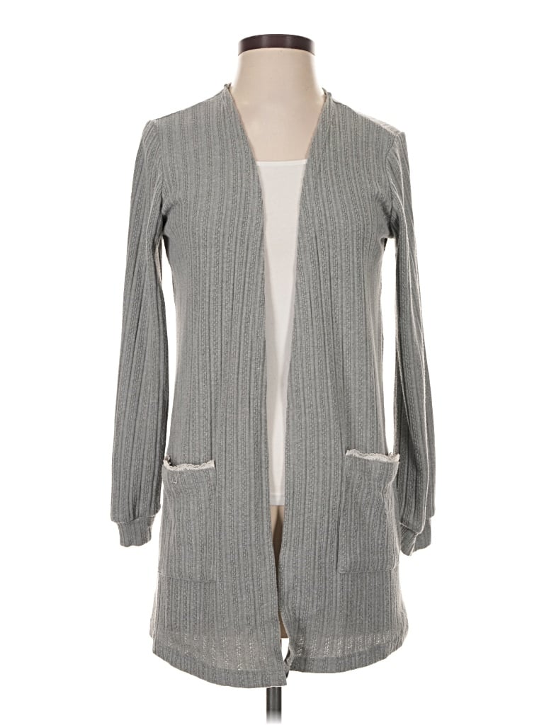 Pre-owned Blu Pepper Cardigan Sweater In Gray